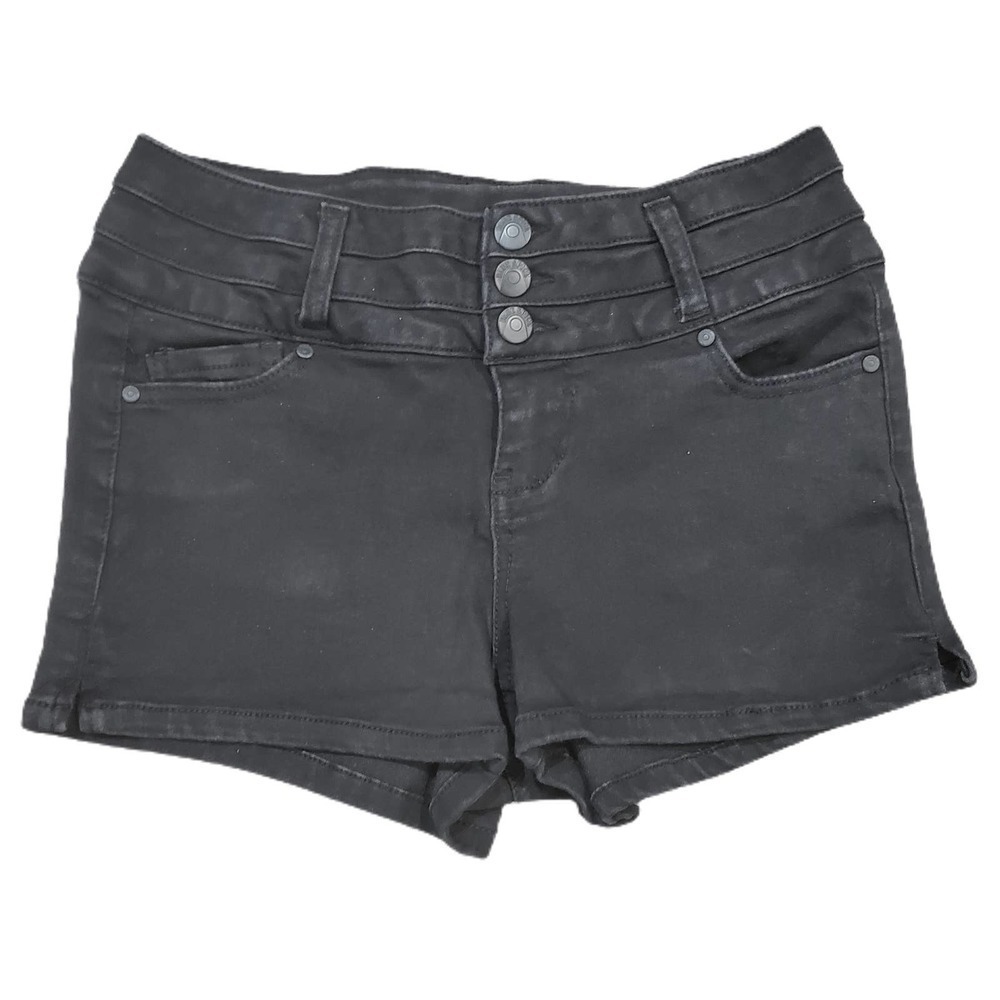Black Jean Short Shorts Shorties Beach Vacation Cute‎ Junior's Size 5